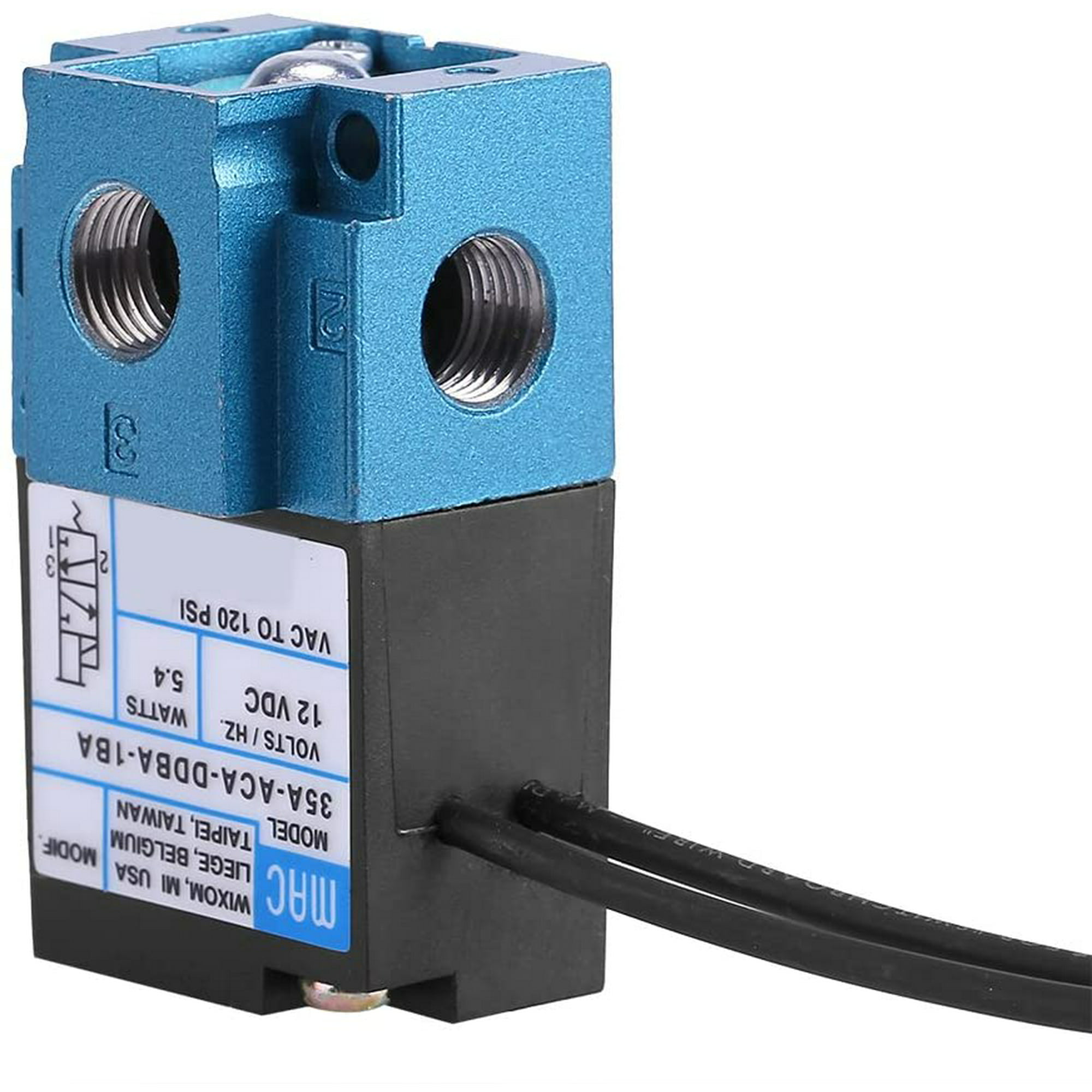 DC12V Cast Steel Solenoid Valve High Frequency Solenoid Valve with Black Wires Electronic Boost Control Solenoid Valve